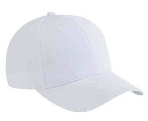 Brushed Cotton Twill Low Profile Pro Style Caps, White