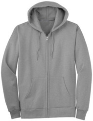 Classic Fitted Basic Zip Up Hoodied Sweater