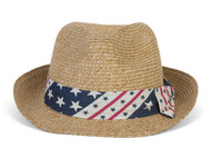 Marled Paper Braided Americana Hat w/ Band and Bow