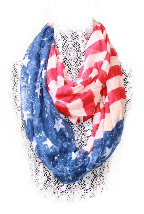 Figure 8 Multi Loop Scarf - American Flag