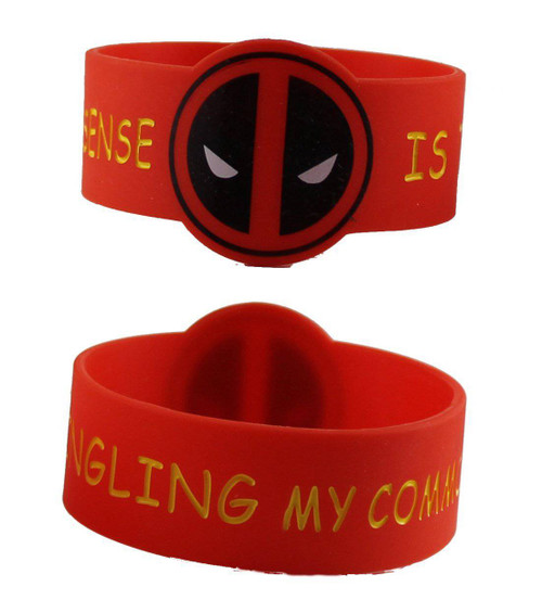 Licenses Products Marvel Extreme Deadpool Common Sense Rubber Wristband Novelty