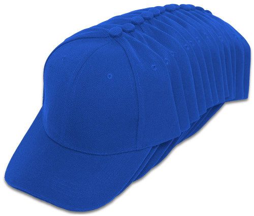 12 pieces Baseball Caps Wholesale, Royal