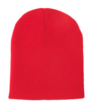 12 Short Beanies Wholesale- Red