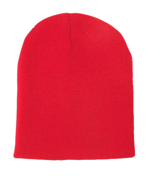 12 Short Beanies Wholesale- Red