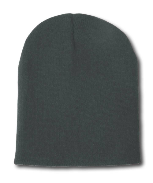 12 Short Beanies Wholesale- Heather Charcoal
