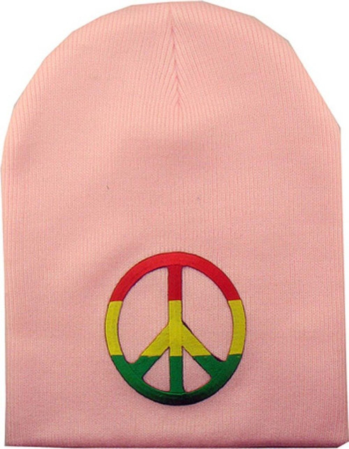 Peace Winter Knit Beanie Hat Cap