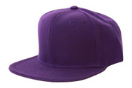 Solid Plain Style Flatbill Snapback Hat Cap