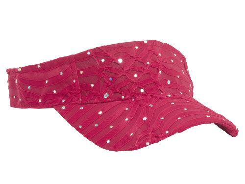 Glitter Sequin Visor - Fuchsia