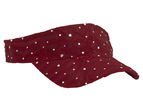 Glitter Sequin Visor - Wine