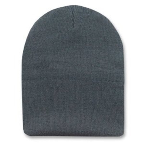 12 Short Beanies Wholesale- Charcoal