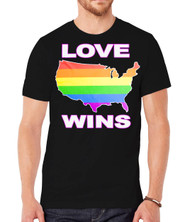 Mens Love Wins USA Short-Sleeve T-Shirt