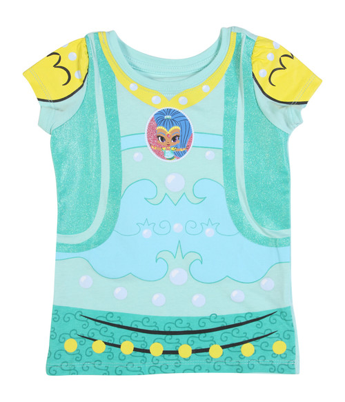 Shimmer & Shine Toddler Turquoise Short-Sleeve Puff T-Shirt