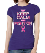 Womens Keep Calm and Fight On Short-Sleeve T-Shirt