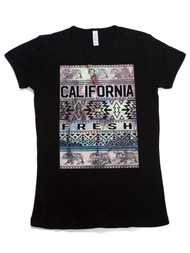 Womens California Tribal Bear Short-Sleeve T-Shirt