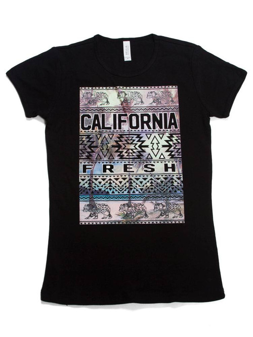 Womens California Tribal Bear Short-Sleeve T-Shirt