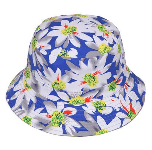 Womens Reversible Wide Brim Floral Bucket Hat