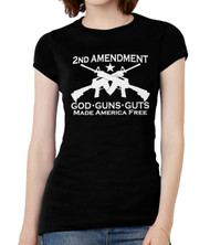 Womens God Guns Guts Short-Sleeve T-Shirt