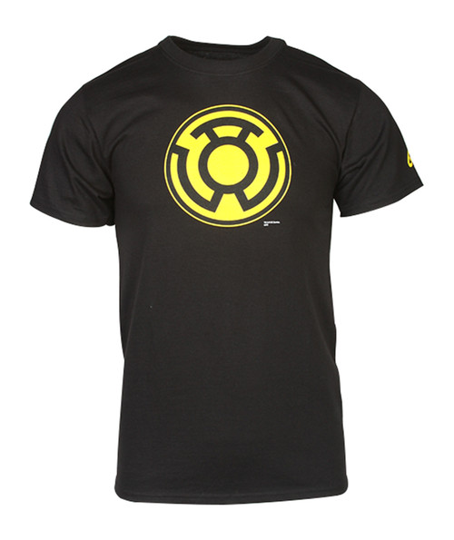 Officially Licensed DC Comics Black SINESTRO CORPS Symbol T-Shirt