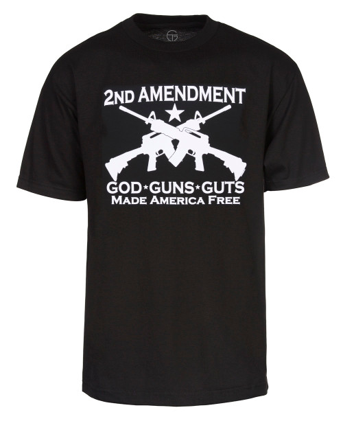 Mens 2nd Amendment Gods Guns Guts Short-Sleeve T-Shirt