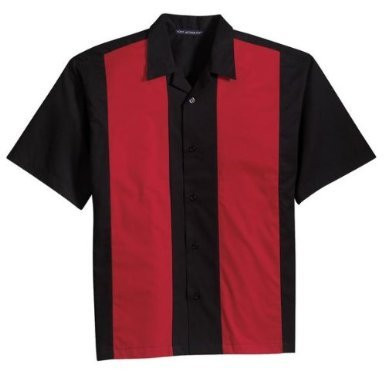 Port Authority Men's Retro Camp Shirt- Black Red