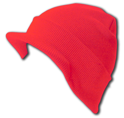 New Red Cuff Beanie Visor  Cap