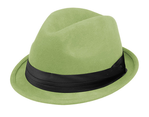 Ladies Wool Felt Fedora Hat - Cactus