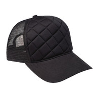 Quilted Pattern Fashion Foam Front Trucker Cap