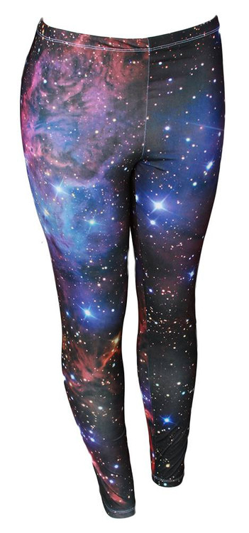Galactic Space Nebula Ladies Basic Leggings with socks