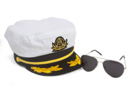 Sea Captain's Kit - Captain Hat + Aviator Sunglasses