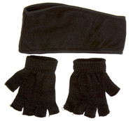 Headband and Gloves Outfit Kit - Black