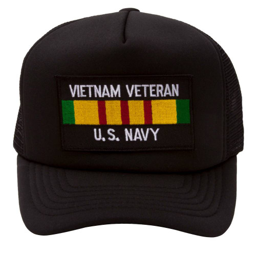 Military Patch Adjustable Trucker Hats - Vietnam Veteran - US Navy