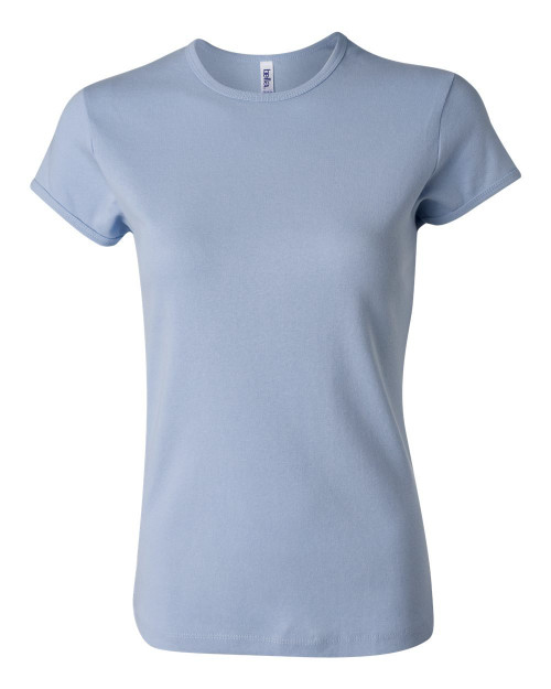 Bella+Canvas Ladies Baby-Rib Short-Sleeve Crewneck Cotton Tee