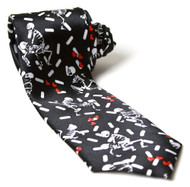 Trendy Skinny Tie - Sexy Skeletons Doing Sexy Things