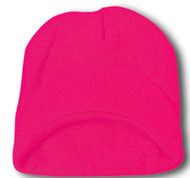 TopHeadwear Cuffless  Visor Winter Beanie - Hot Pink