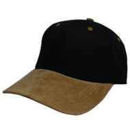 LOW PROFILE (STRUCTURED) TWILL CAP W SUEDE BILL