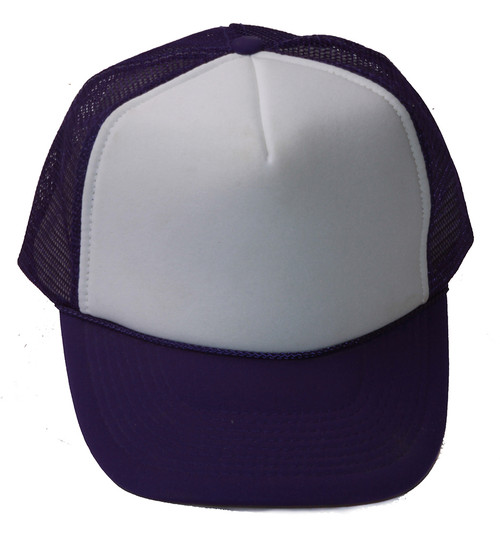 Vintage 2 Tone Foam Trucker Hat Cap , Purple