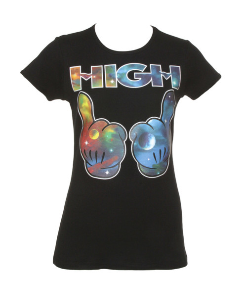 Womens Galaxy HIGH Hands Short-Sleeve T-Shirt