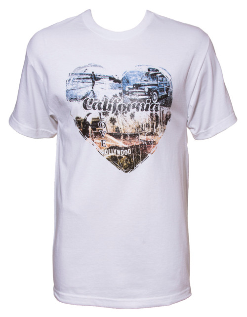 Men's California Love Heart Short-Sleeve T-Shirt