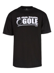 Men's Eat. Sleep. Breathe. Golf. Short-Sleeve Black T-Shirt