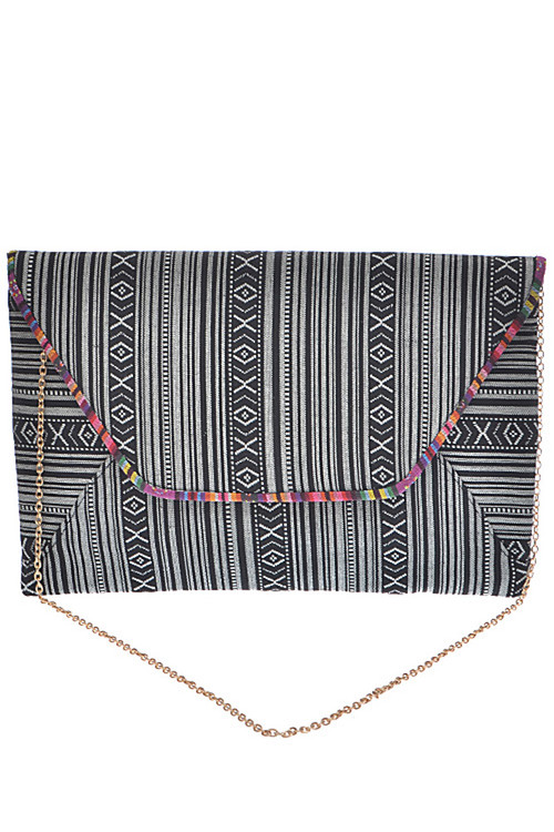 Womens Fashion Aztec Pattern Printed Clutch Bag