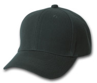 Plain Fitted Curve Bill Hat, Black  7 5/8