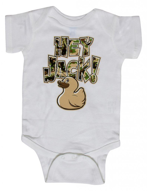 Infants White/Camo Hey Jack! Rubber Duck Bodysuit