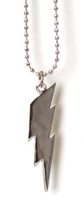 Silver Lightning Metal Chain Necklace