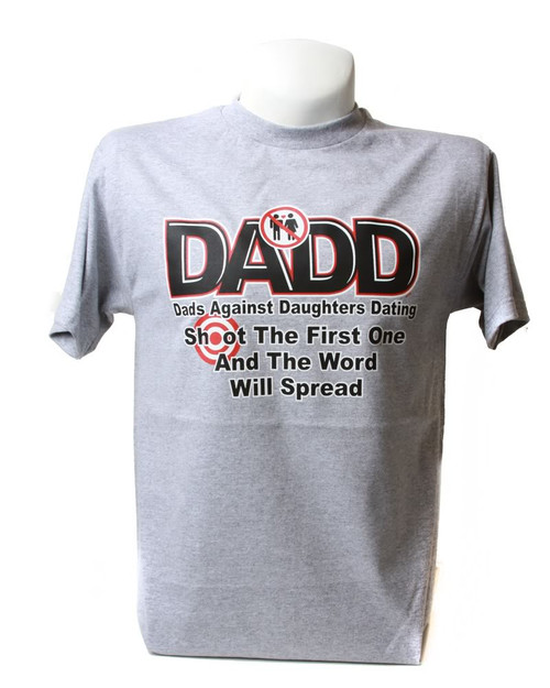 Dads Against Daughters Dating Graphic T Shirt, Grey