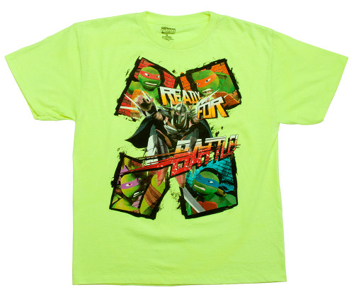 TMNT Ready for Battle Neon Green T-Shirts