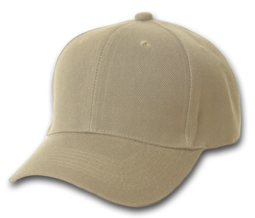 Plain Fitted Curve Bill Hat, Khaki 7