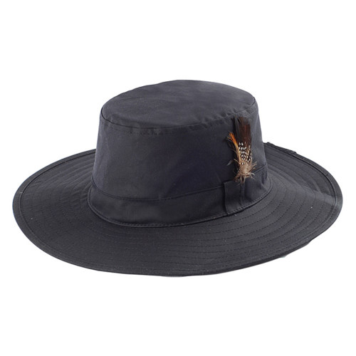 WAXED COTTON CANVAS MEN'S WESTERN STYLE HAT