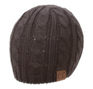Thick Knitted Cuffless Beanie