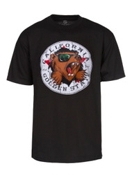 Men's California Cool Bear Black Short-Sleeve T-Shirt