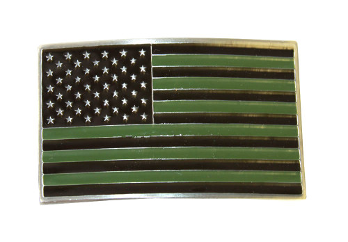 United States Flag Distressed Subdued Buckle